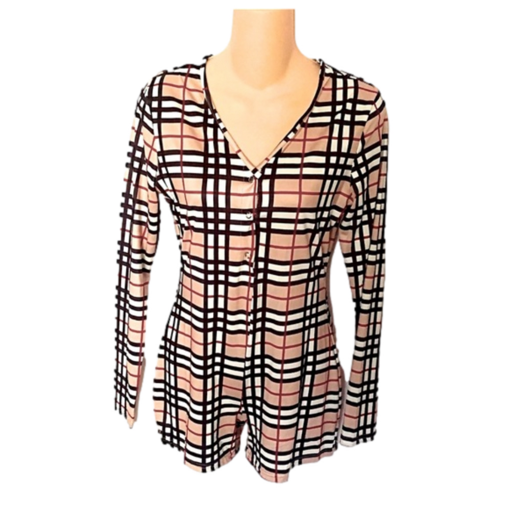 Burberry Style Romper